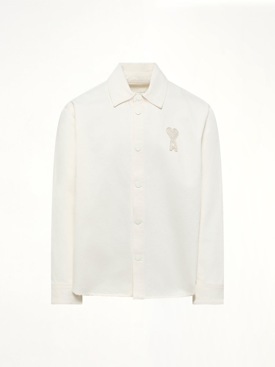 Knitted ADC Overshirt in Off White