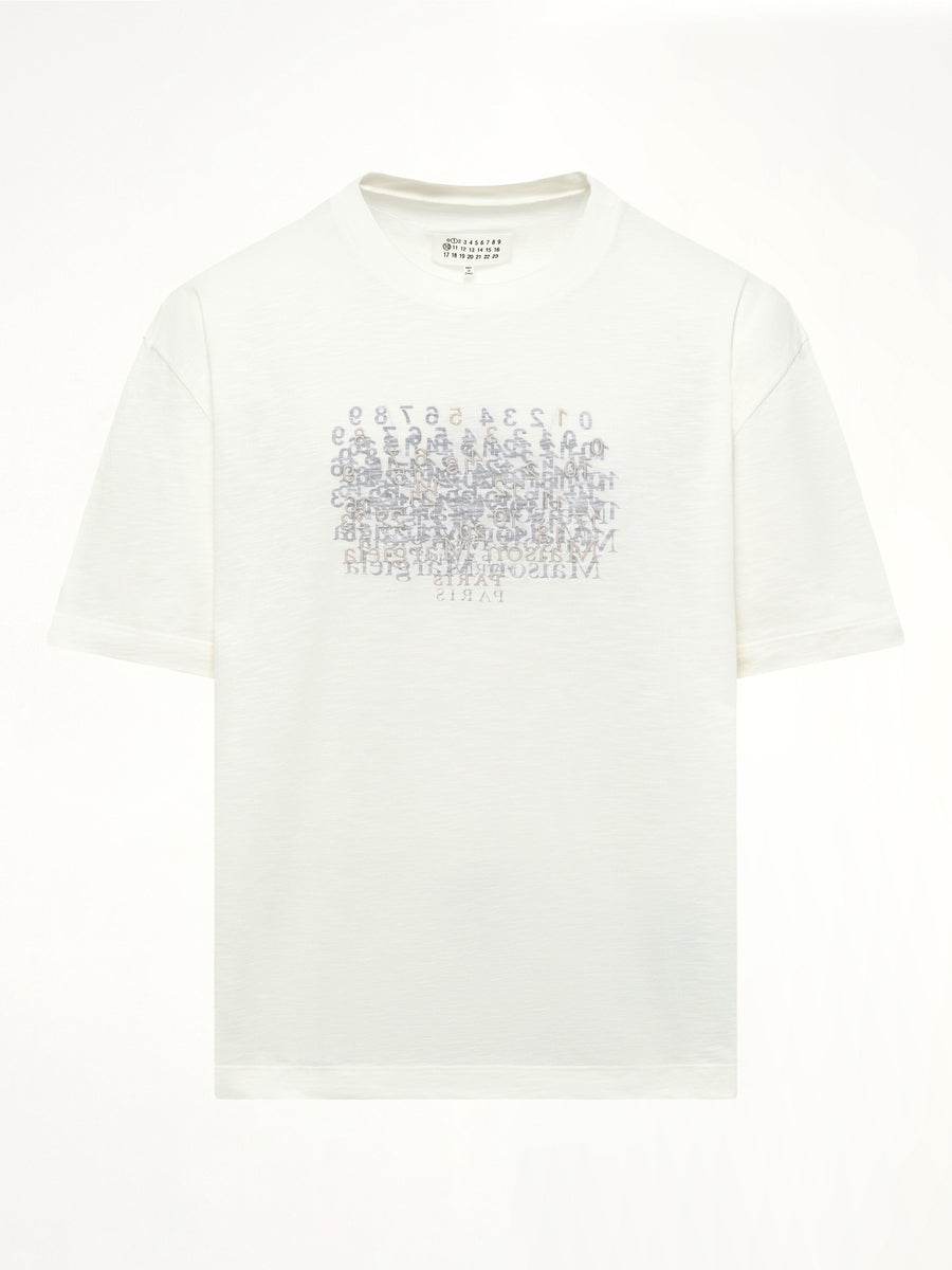 Slubby Logo T-Shirt in Off White