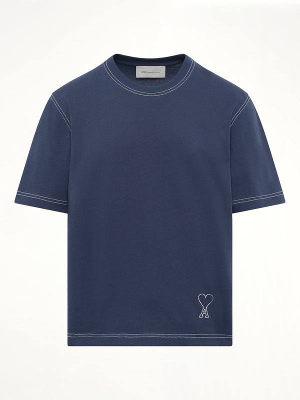 Topstitched ADC T-Shirt in Navy