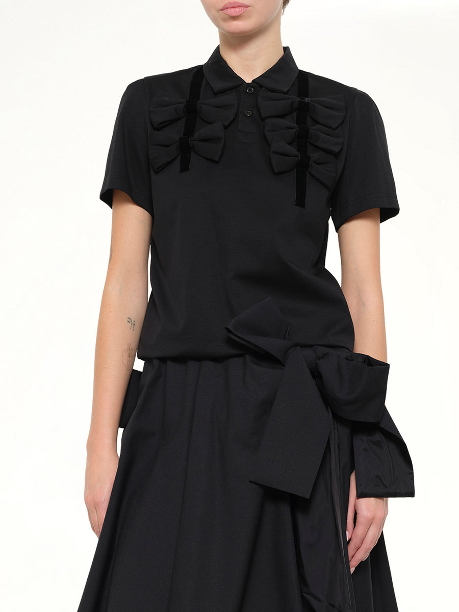 Bowtie Polo in Black