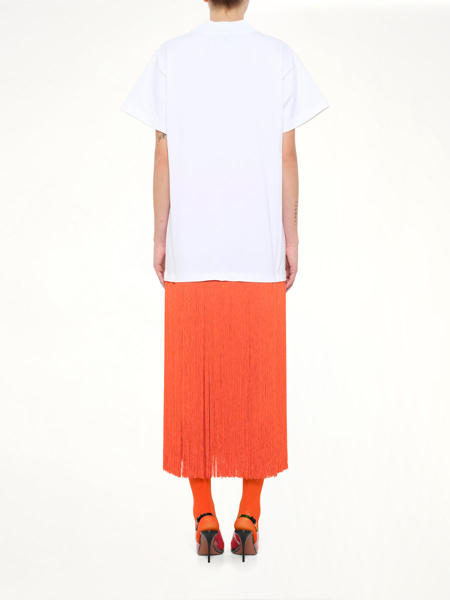 Fringed T-Shirt in White