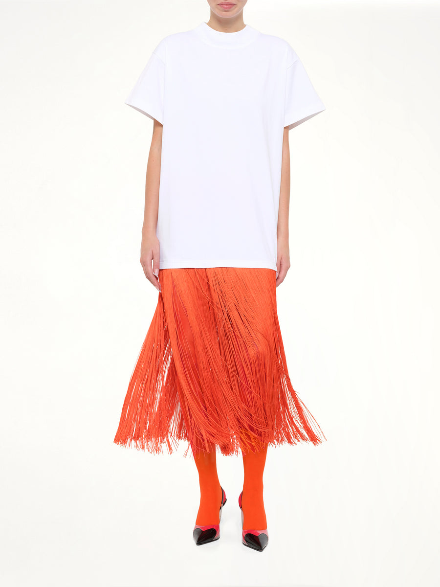 Fringed T-Shirt in White