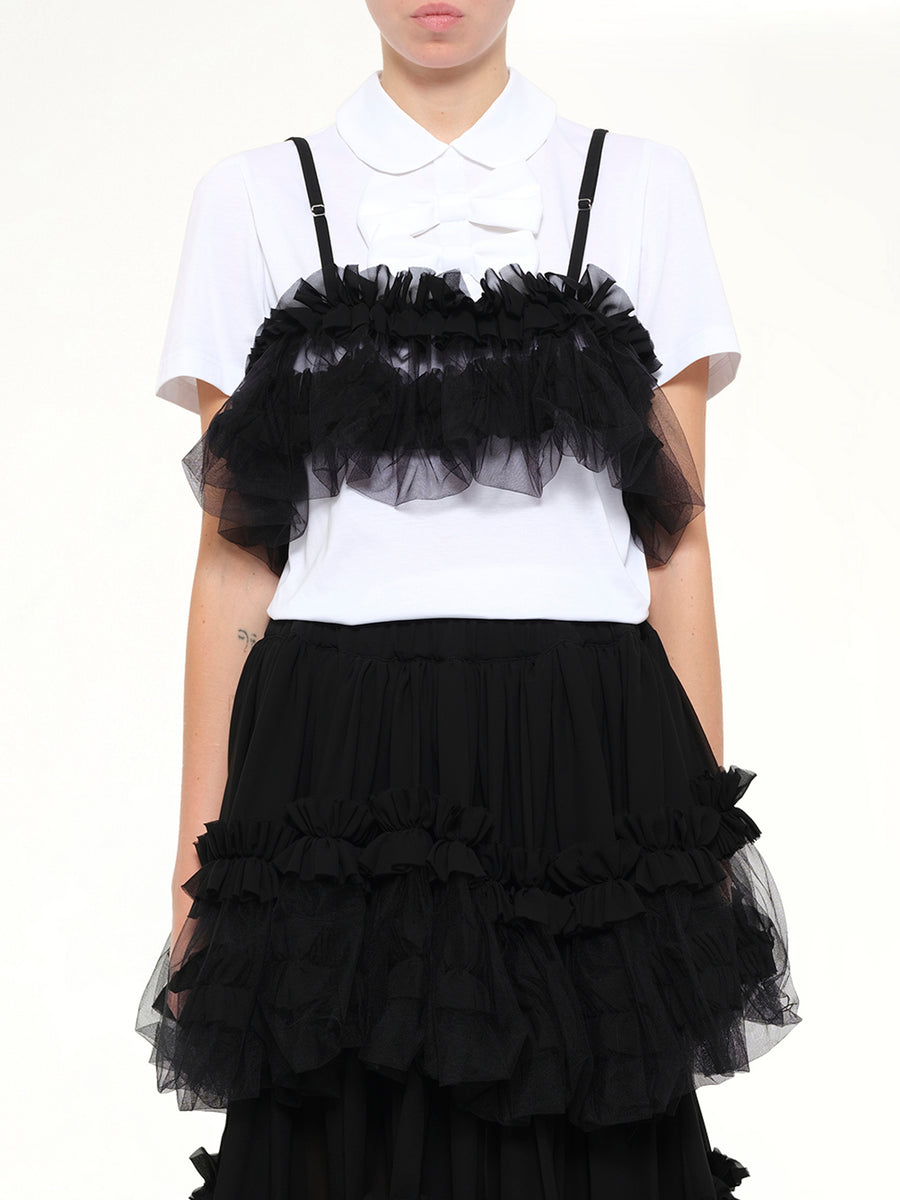 Organza Vest in Black