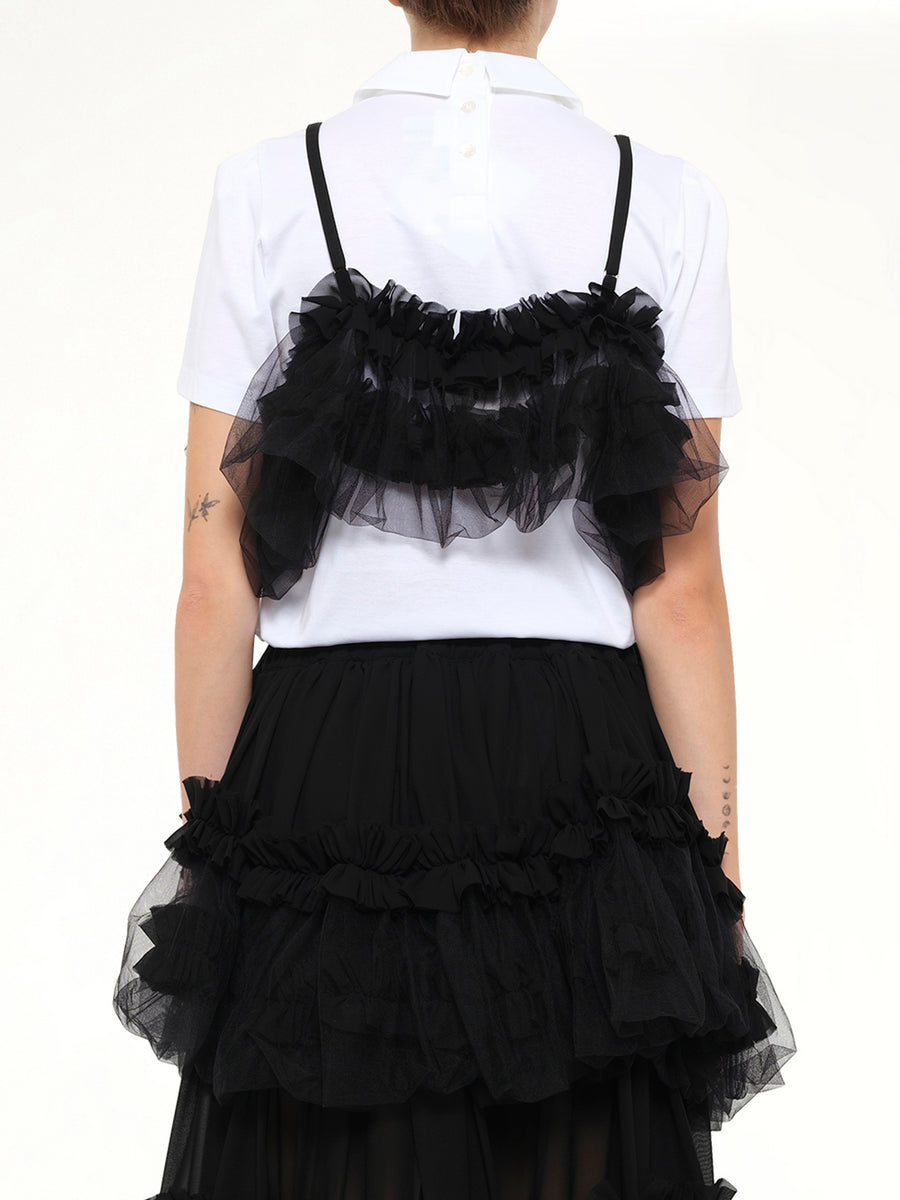 Organza Vest in Black