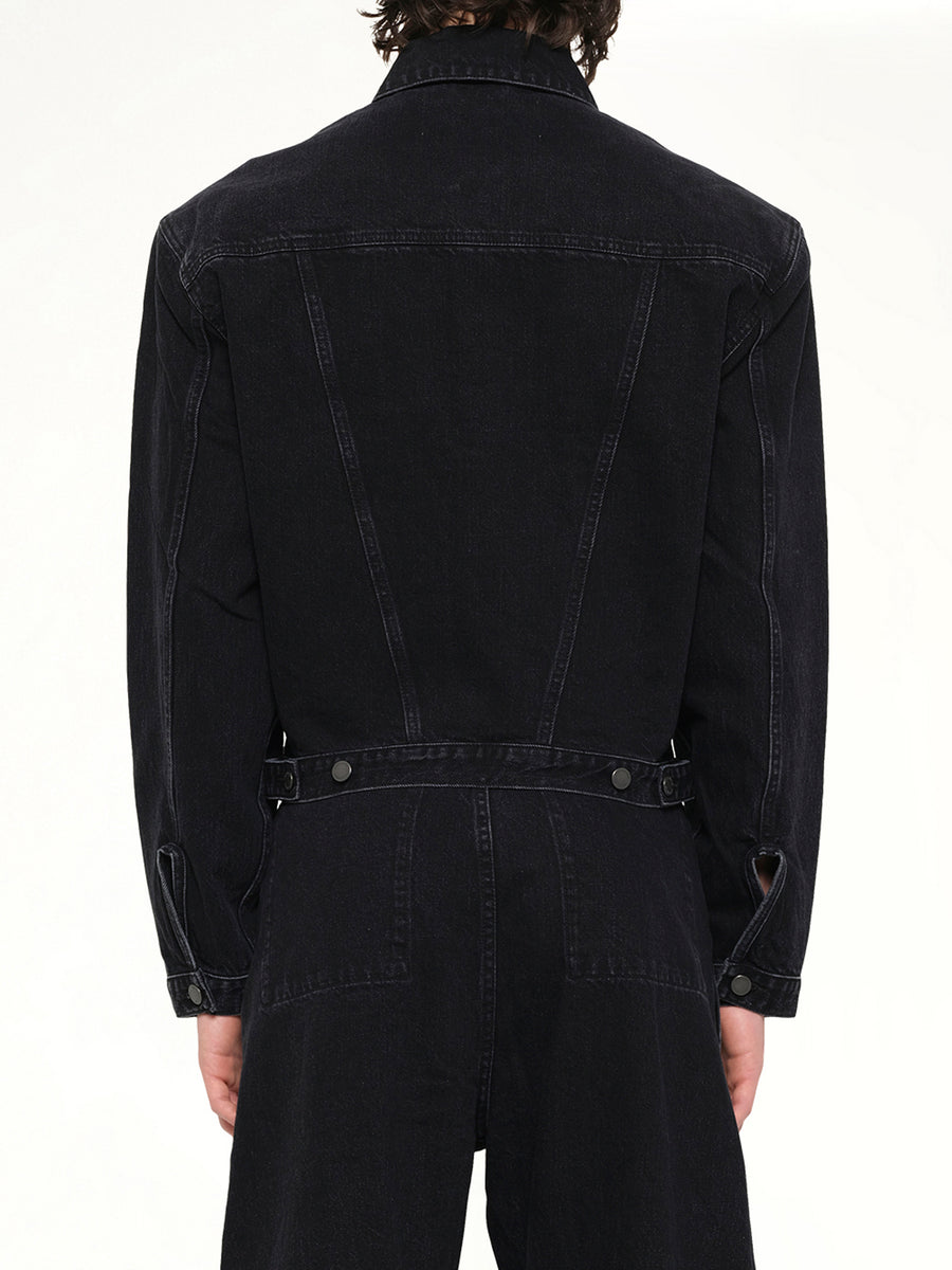 Shrunken Denim Jacket in Magnetite