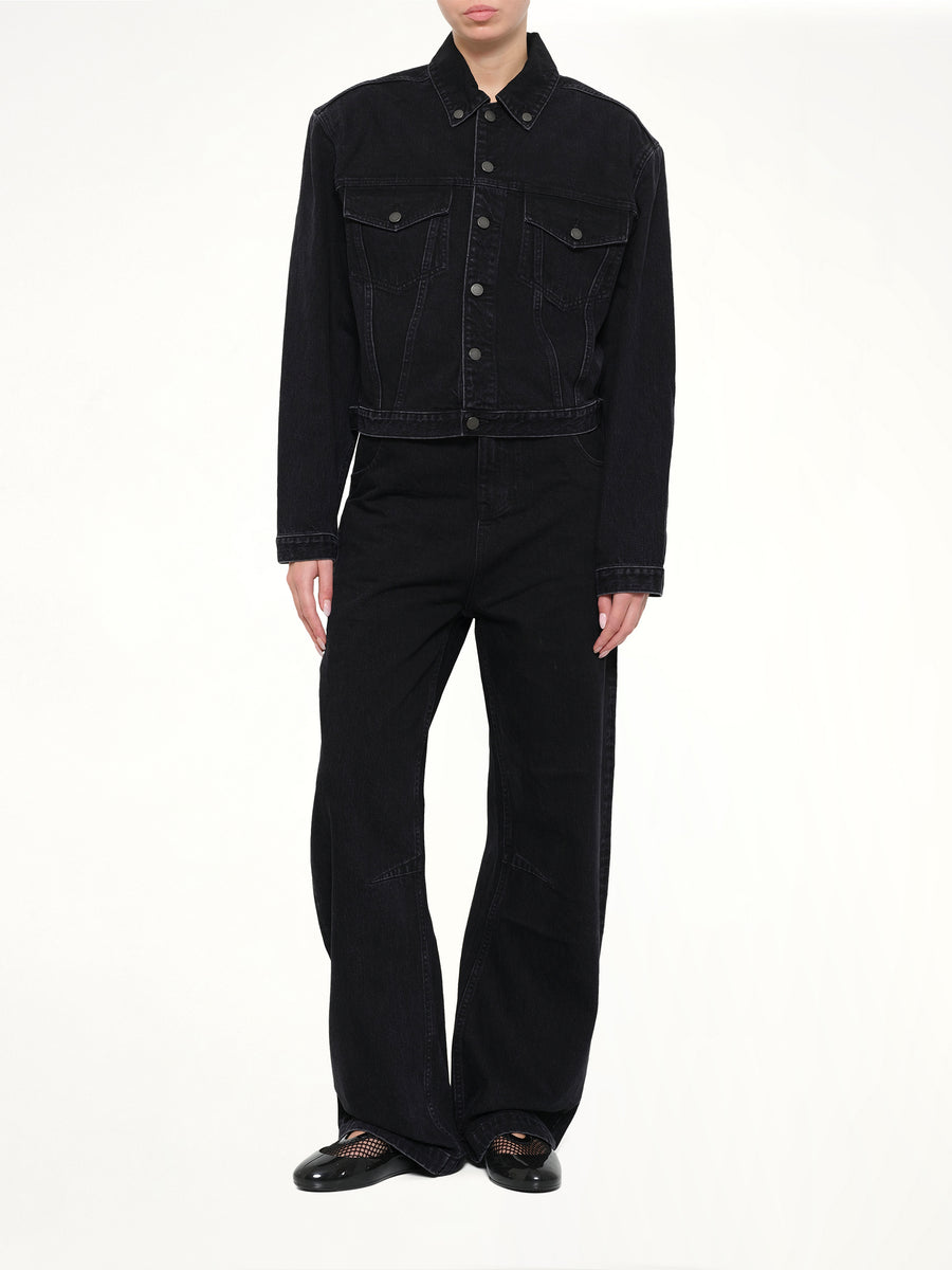 Shrunken Denim Jacket in Magnetite