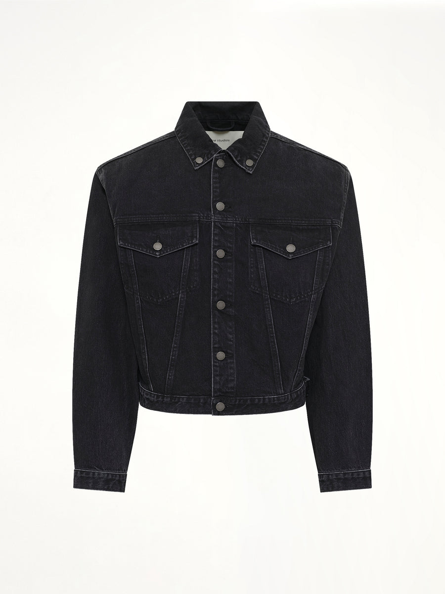 Shrunken Denim Jacket in Magnetite