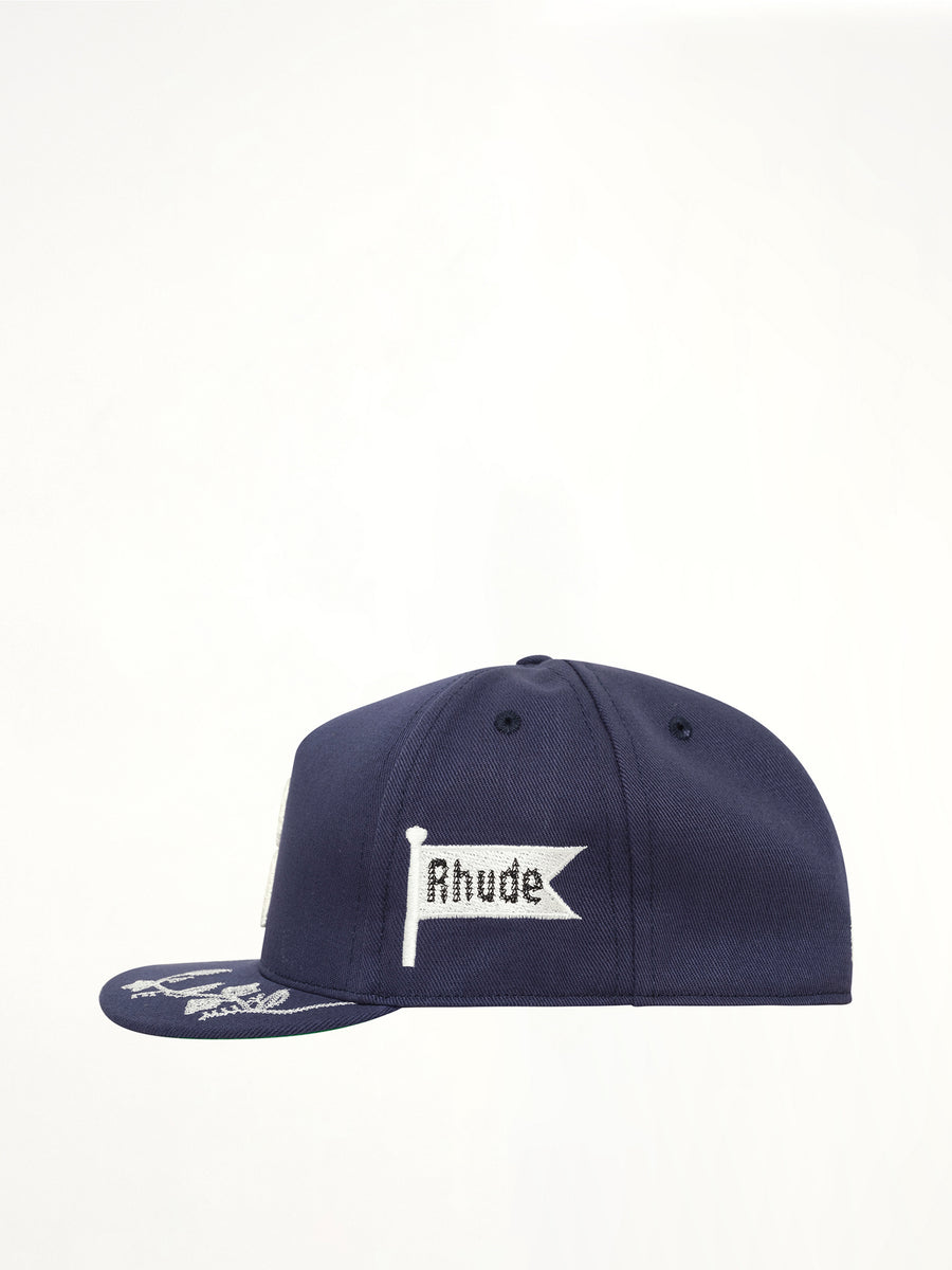 Grapevine R-Crown Fitted Hat in Navy/White