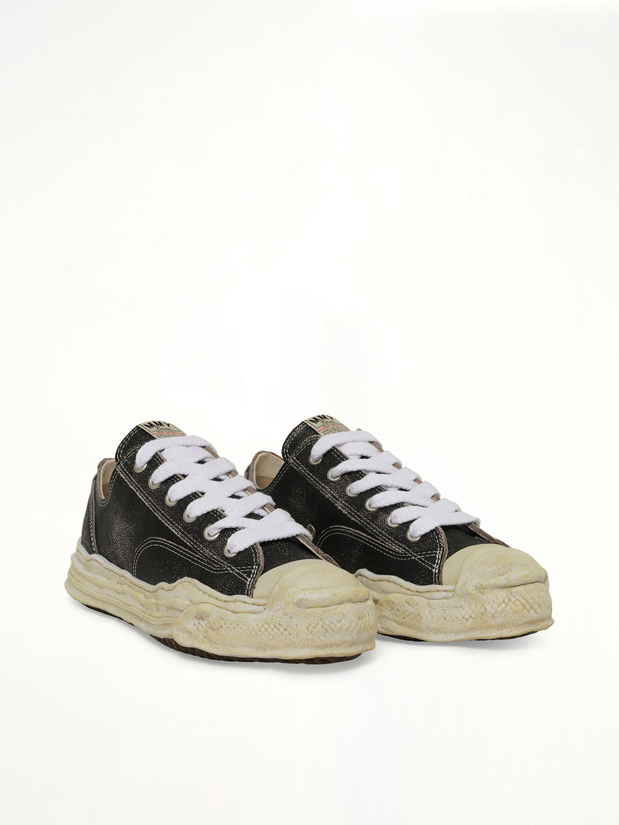 Hank OG Shrink Leather Sneaker in Black