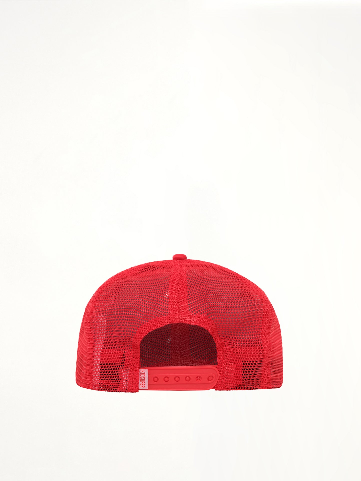 Puff Print Trucker Hat in Red