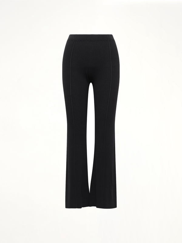 Soft Portrait Tight Flare Pants in Black