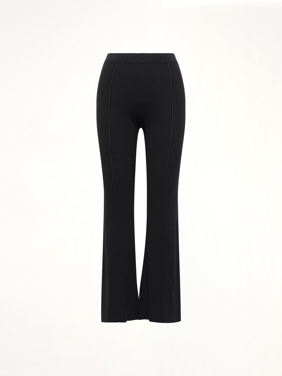 Soft Portrait Tight Flare Pants in Black