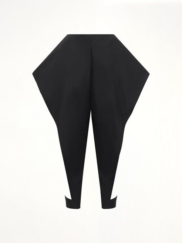 Tailored Viscose Triangle Pants in Black