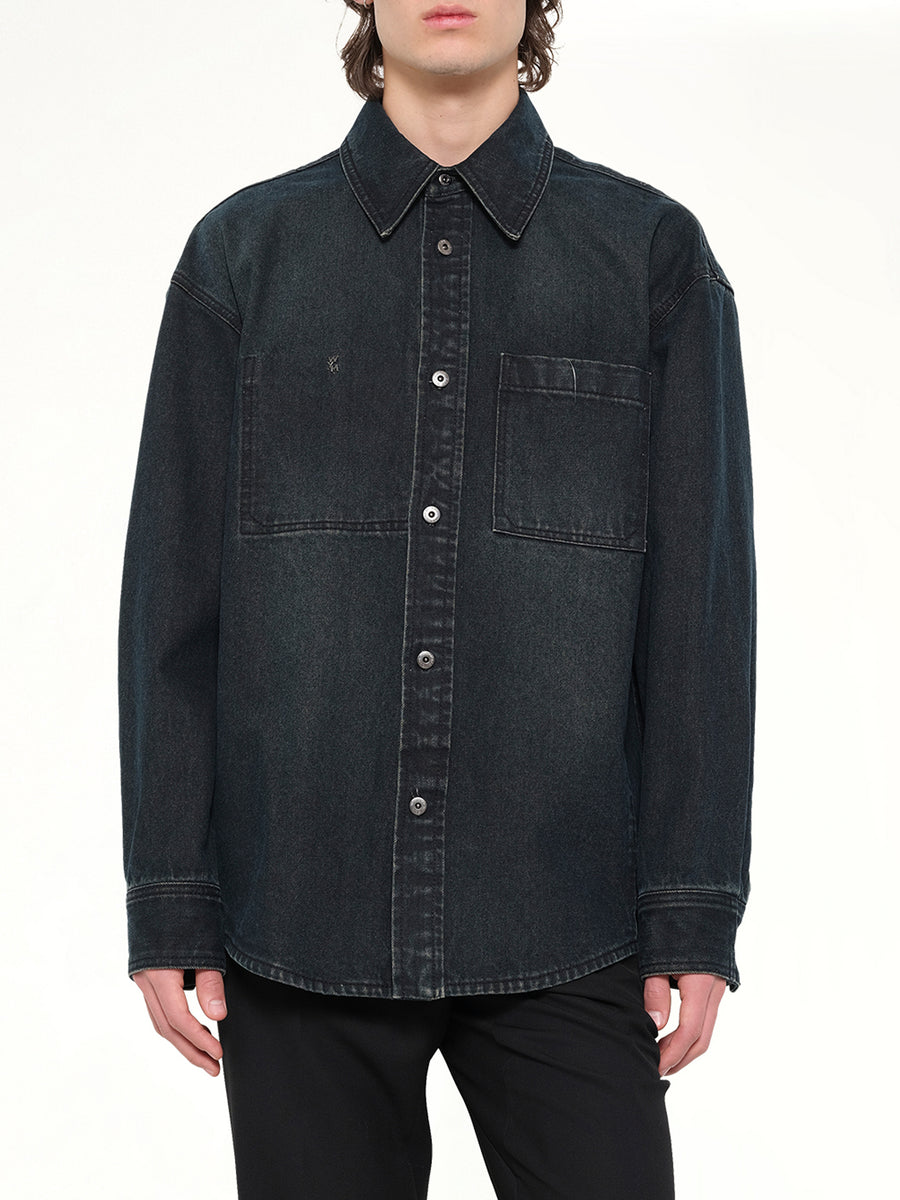 Washed Denim Shirt in Blue