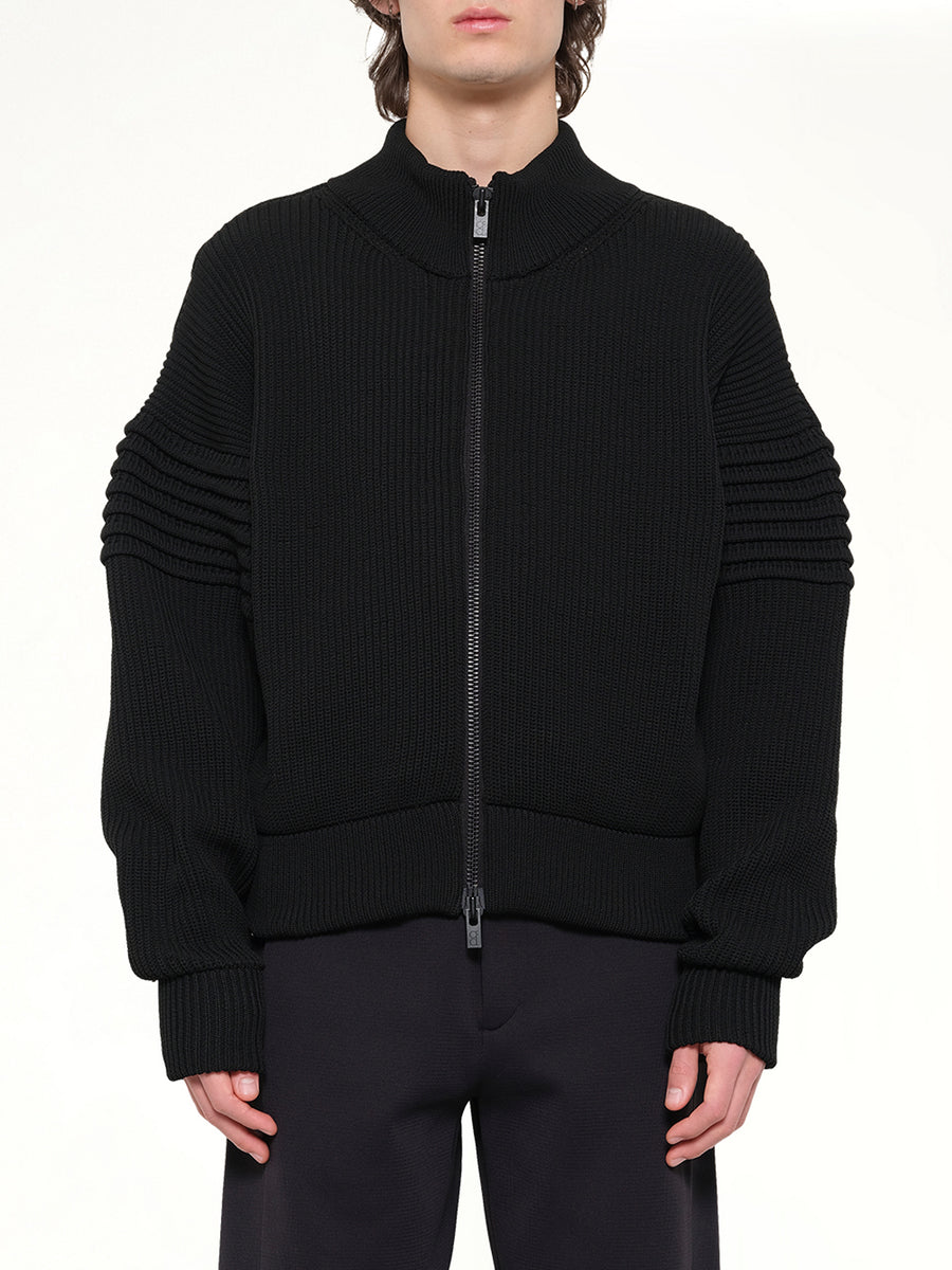 Low Gauge Zip Blouson in Black