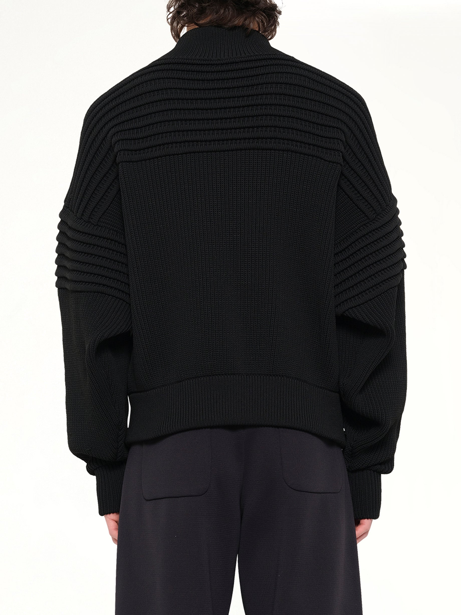 Low Gauge Zip Blouson in Black