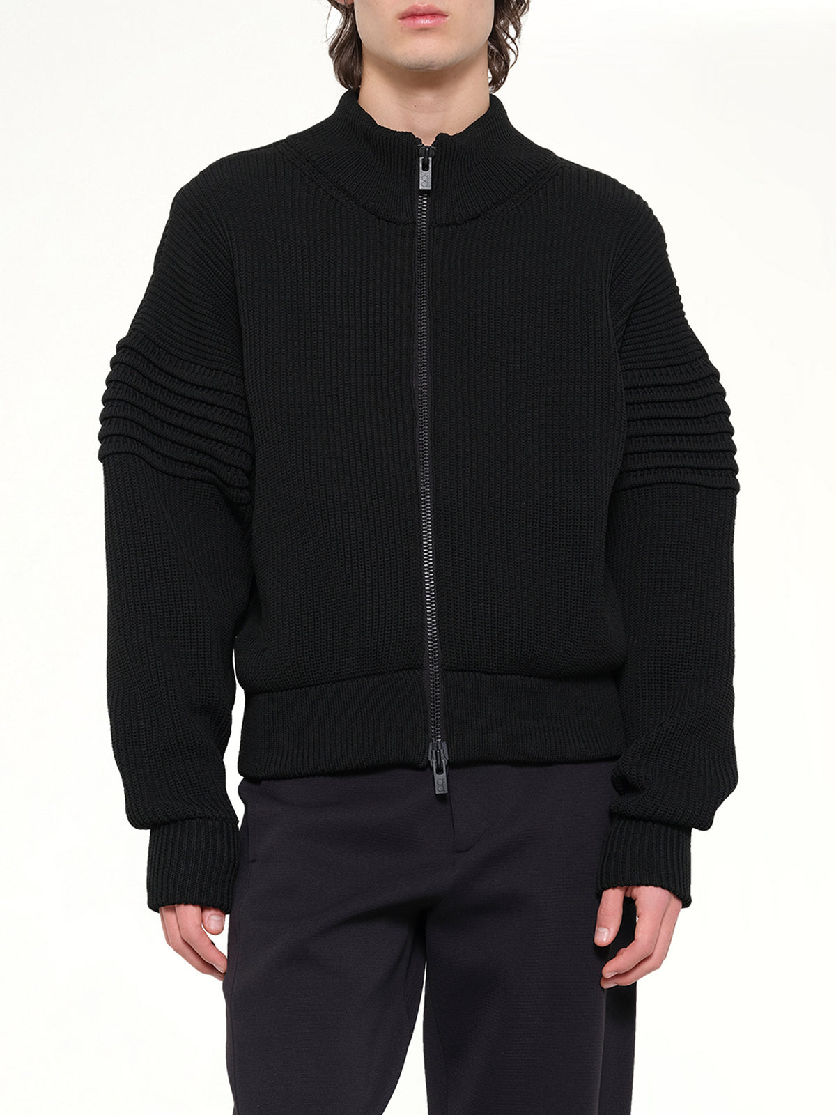 Low Gauge Zip Blouson in Black