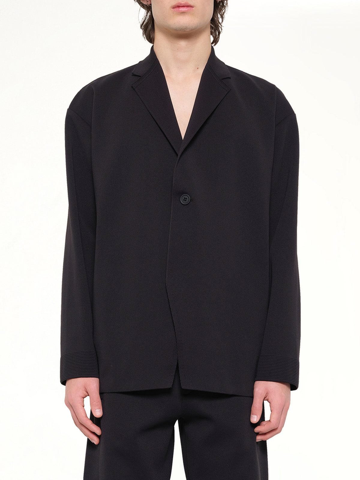 Milan Boxy Tailored Jacket in Black