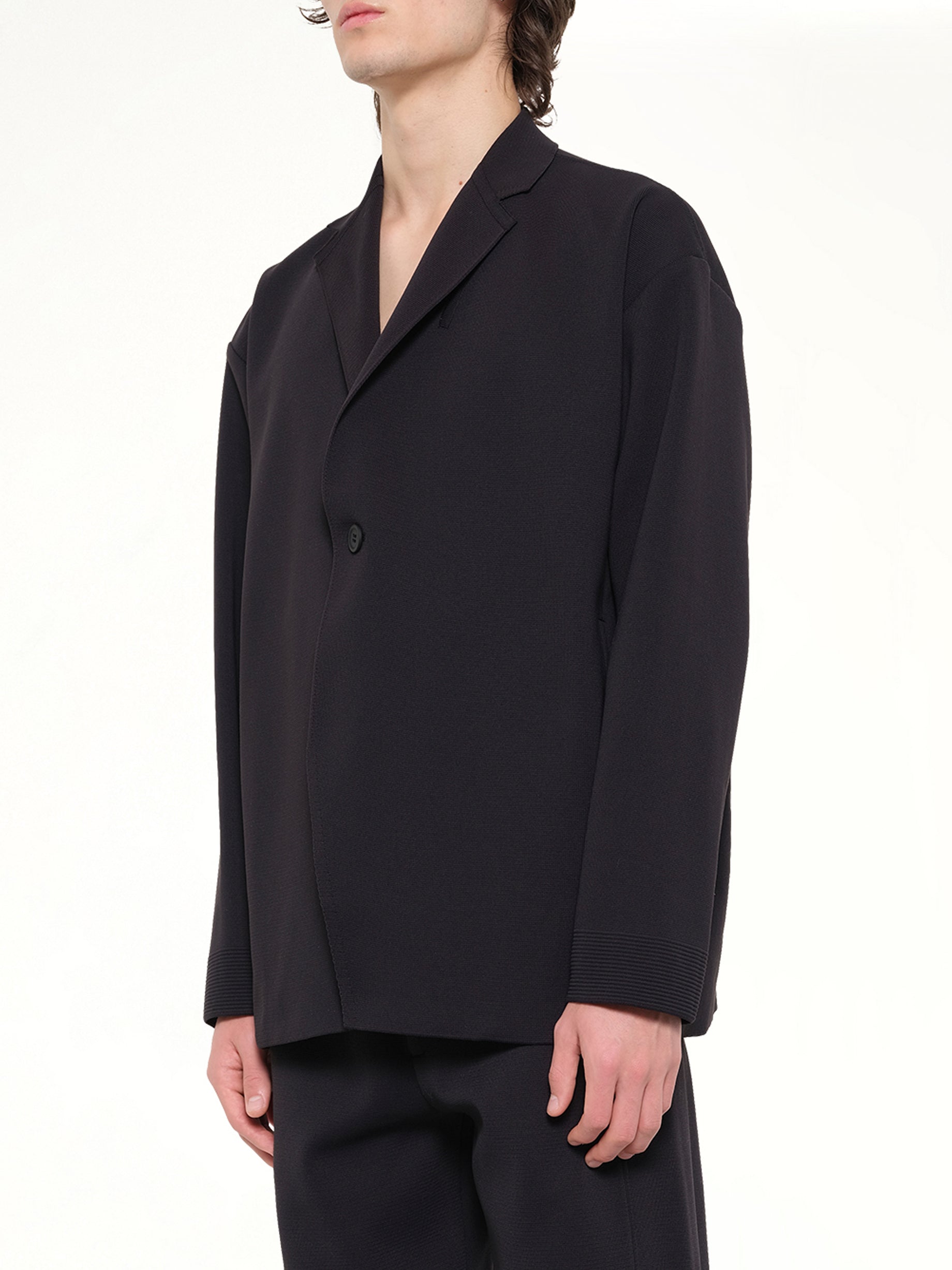 Milan Boxy Tailored Jacket in Black