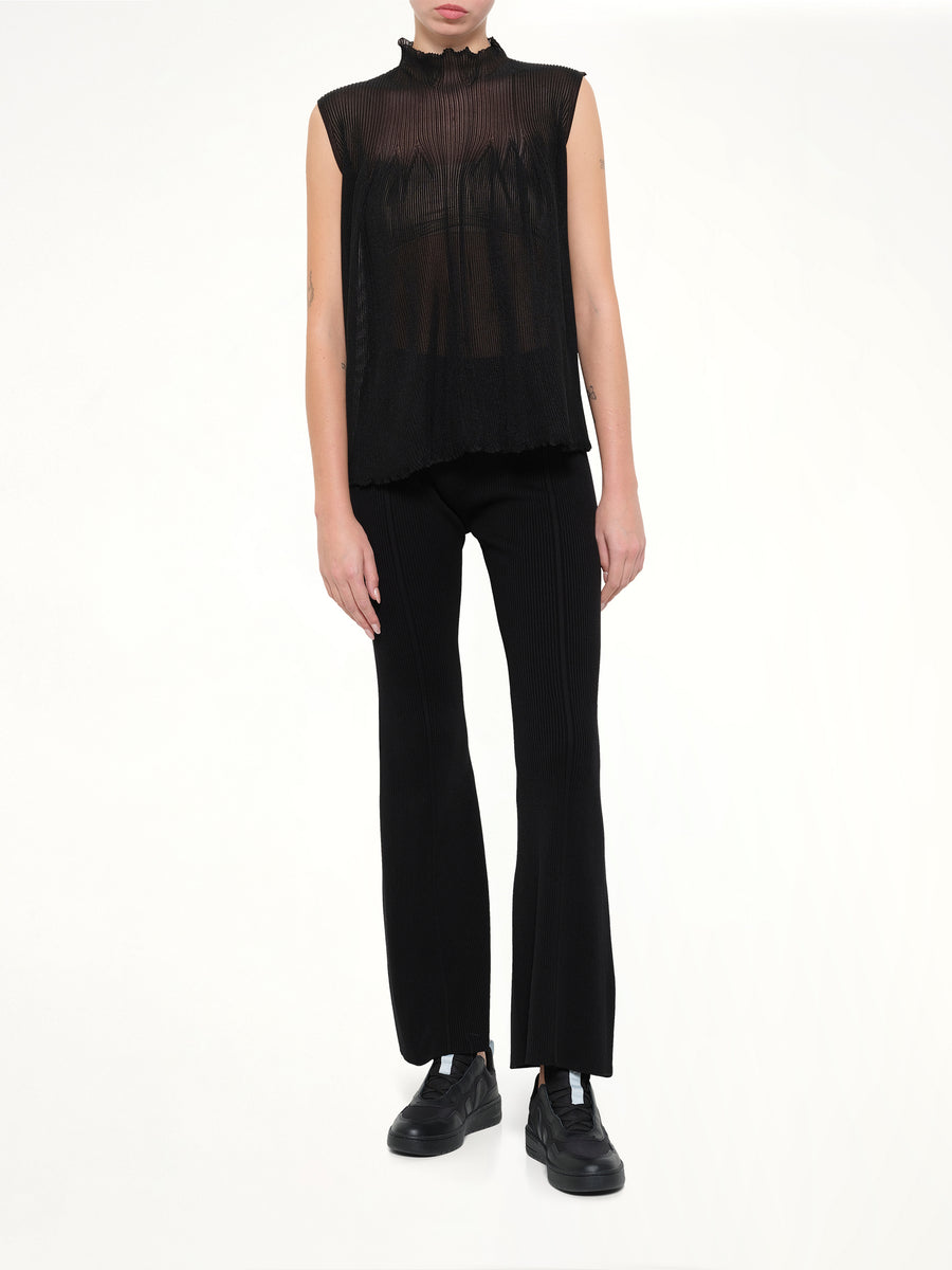Soft Portrait Tight Flare Pants in Black