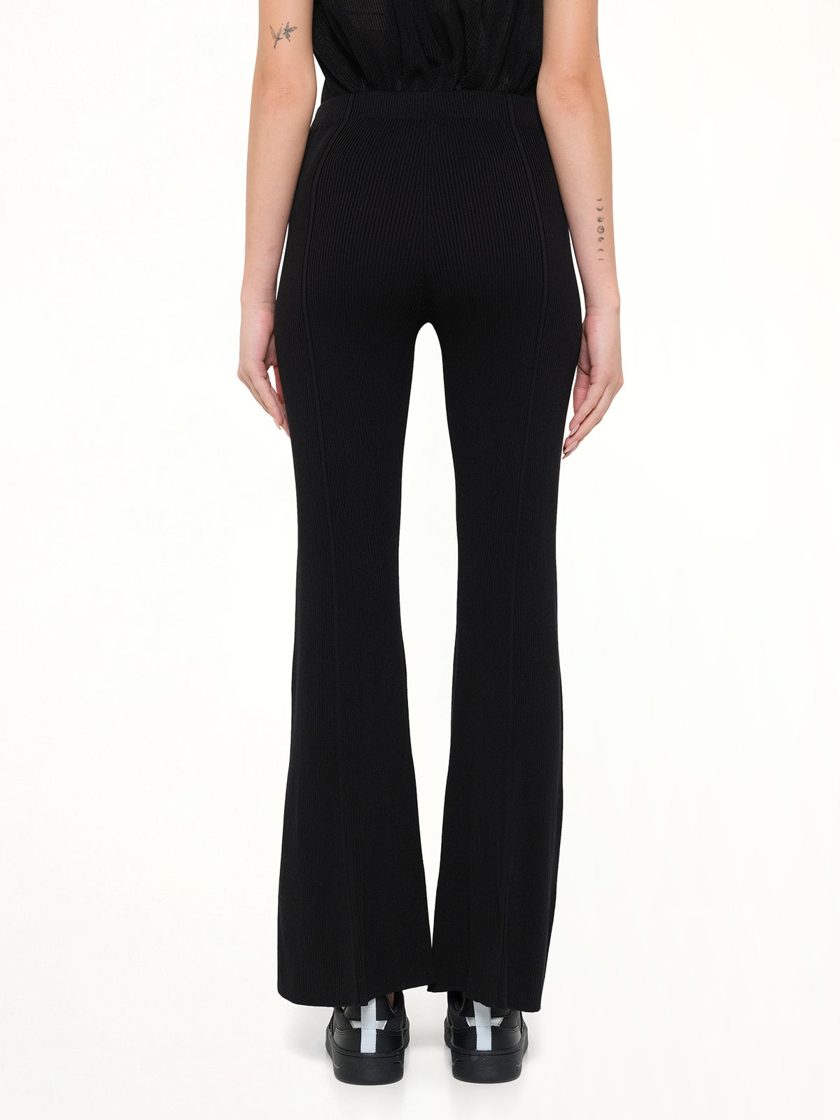 Soft Portrait Tight Flare Pants in Black