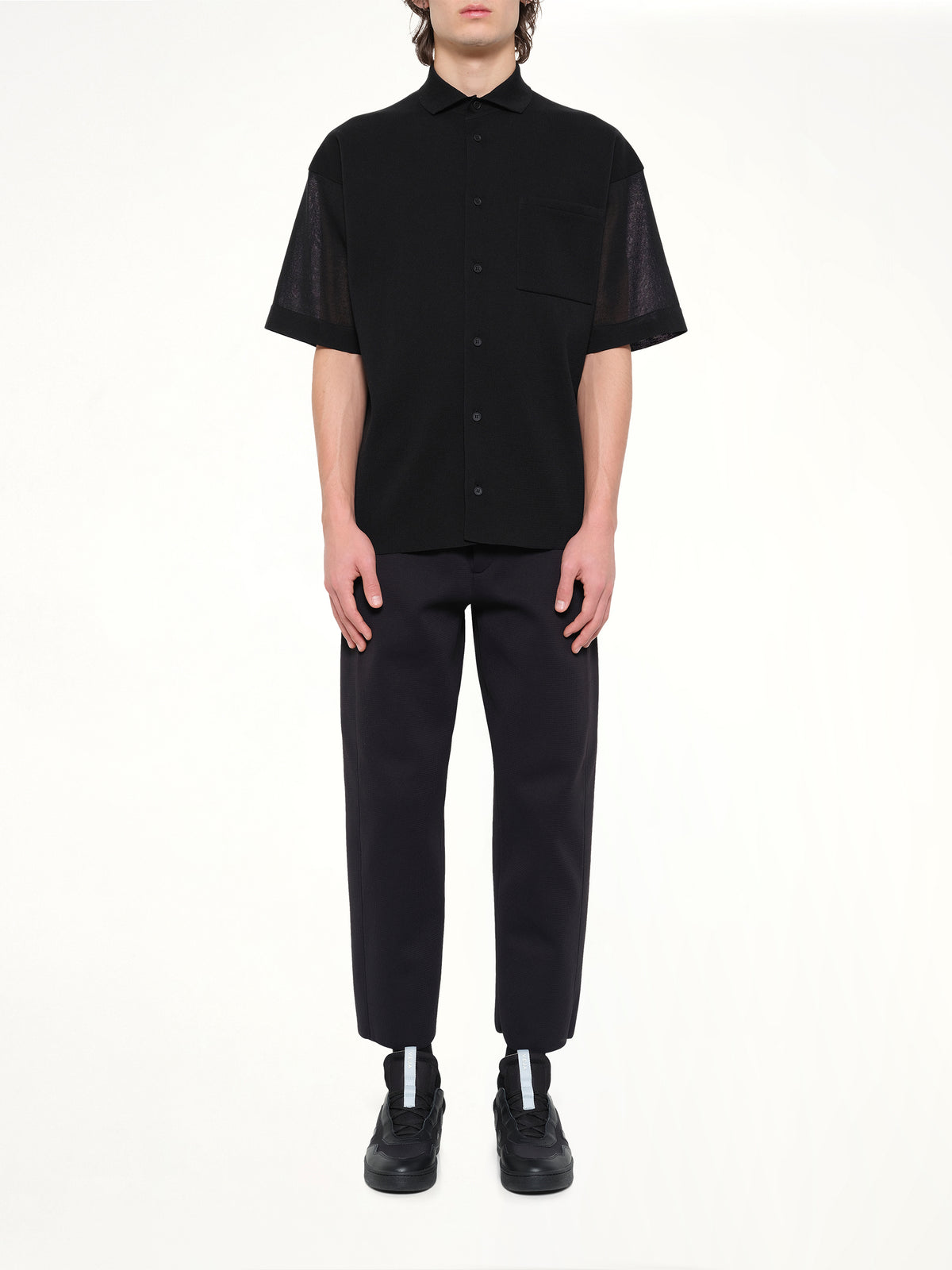 TC Milan Short Sleeve Shirt in Black