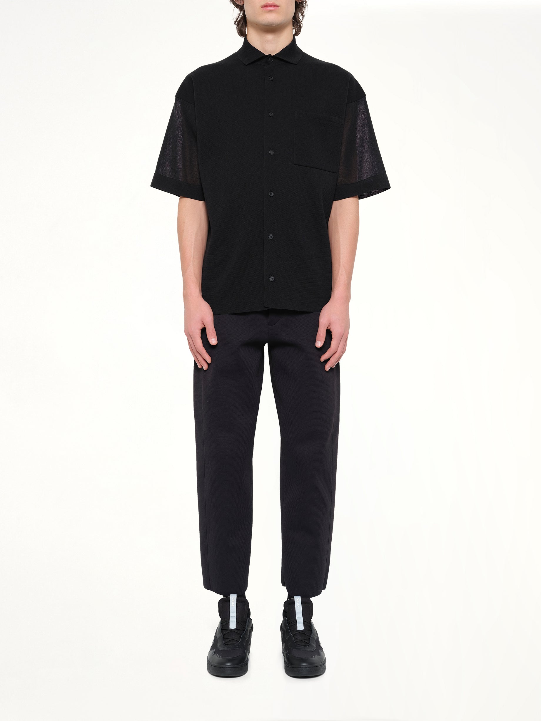 TC Milan Short Sleeve Shirt in Black
