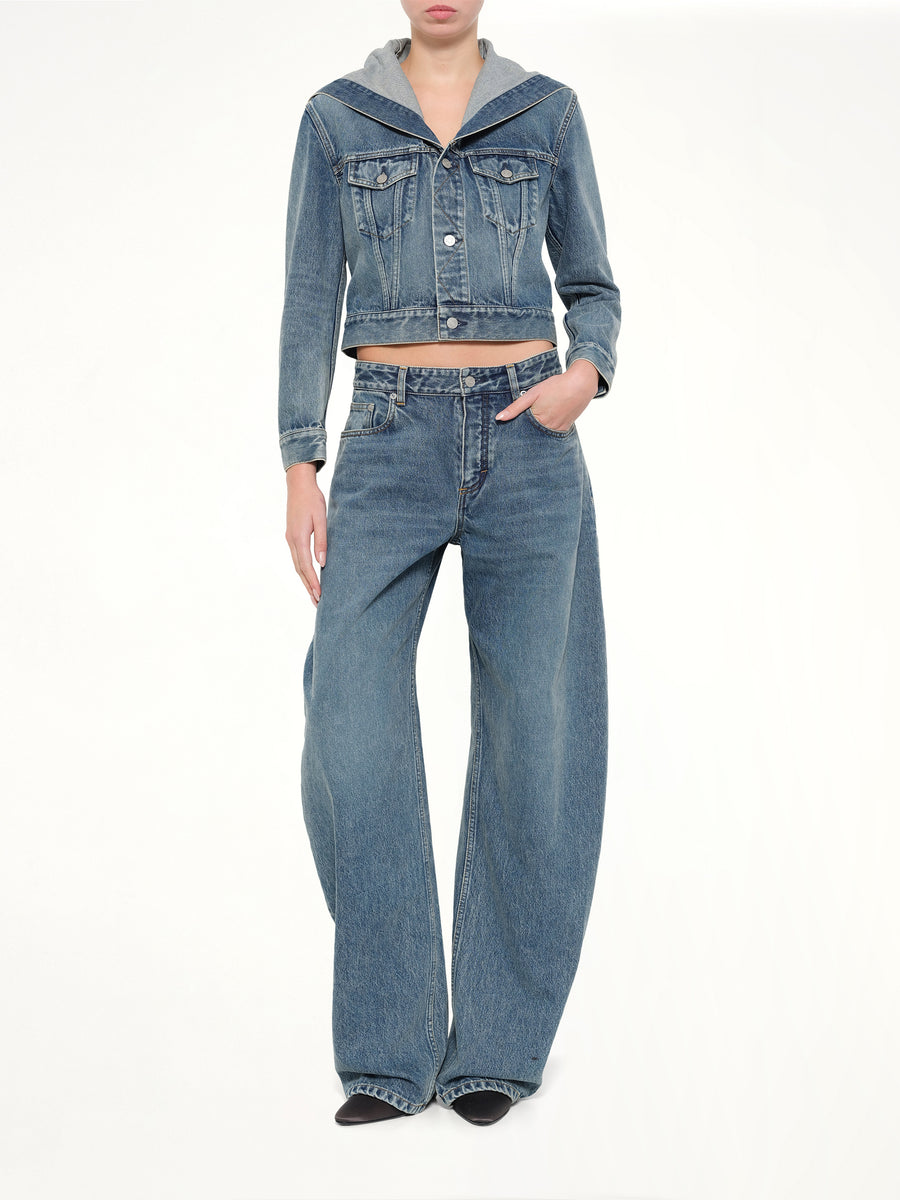 Trucker Denim Jacket in Handsand Wash