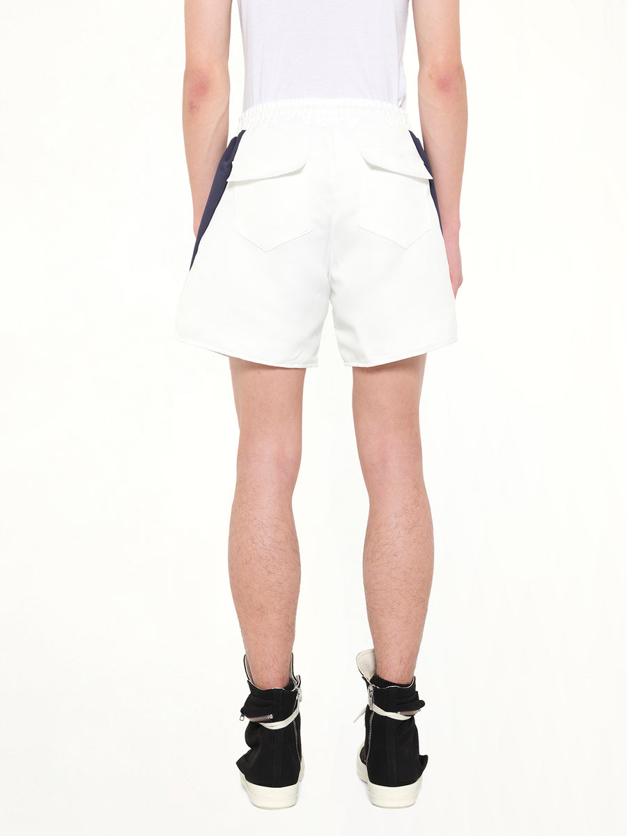 Logo Lightning Shorts in White/Navy