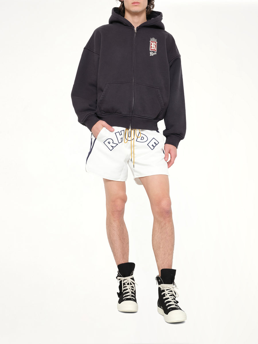 Logo Lightning Shorts in White/Navy