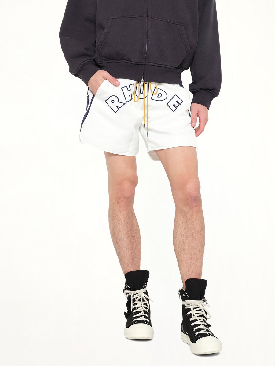 Logo Lightning Shorts in White/Navy