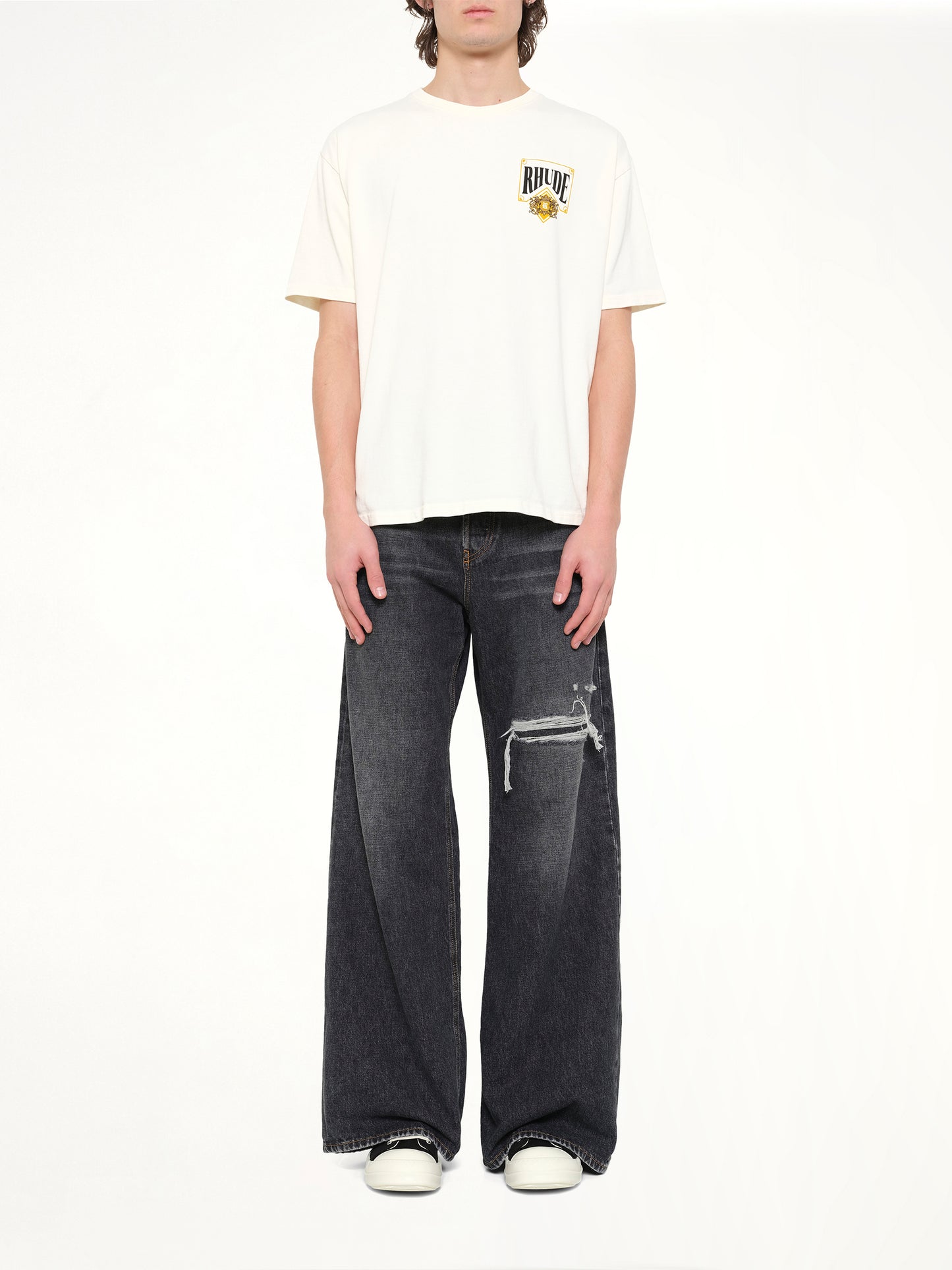 Rhude Playing Card T-Shirt in Vintage White