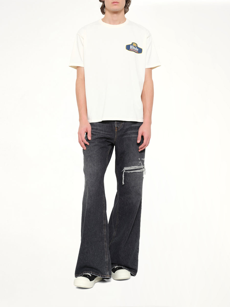 Rhude Racing Crest T-Shirt in Vintage White