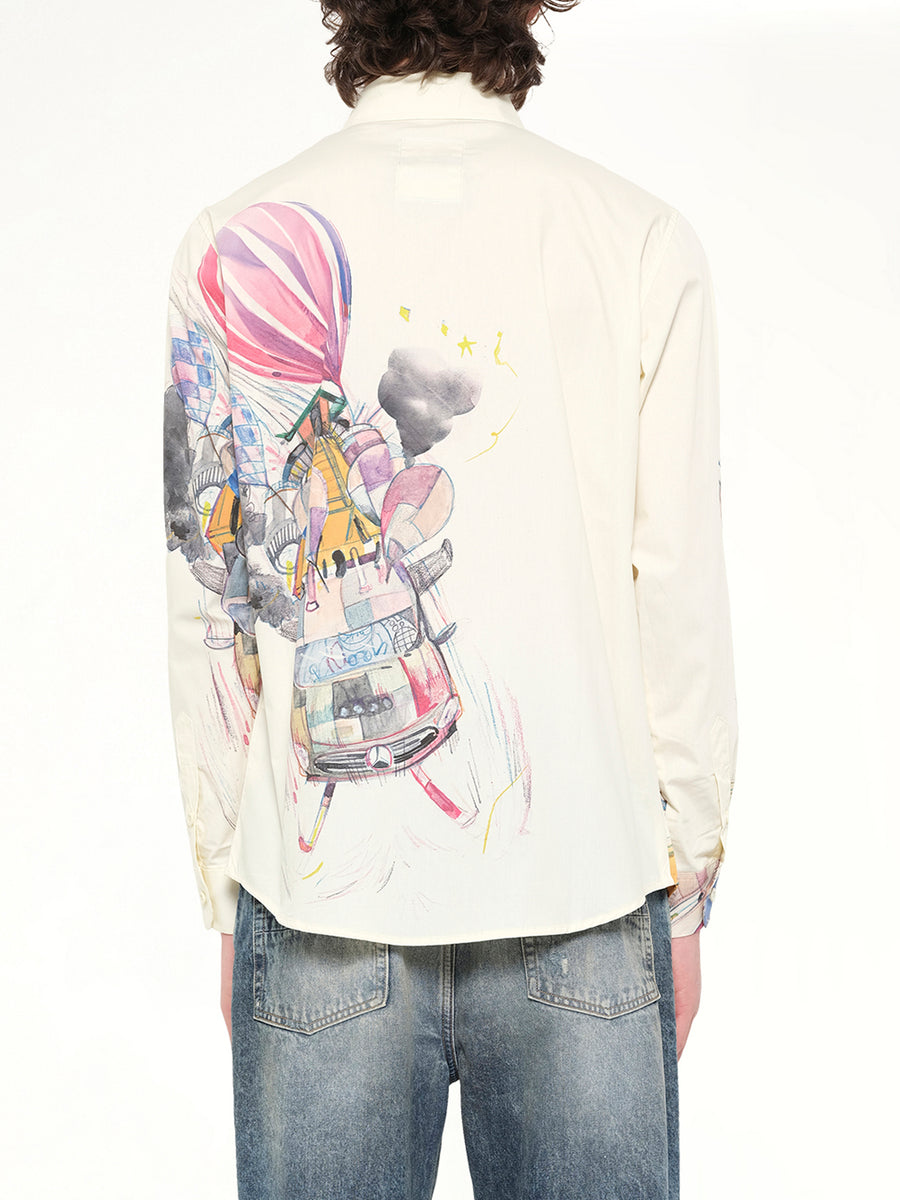 Slingshot Button up Shirt in White