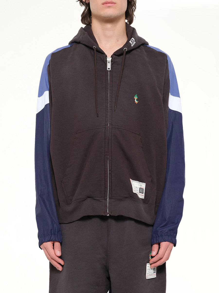 Track Jacket Combined Parka in Black