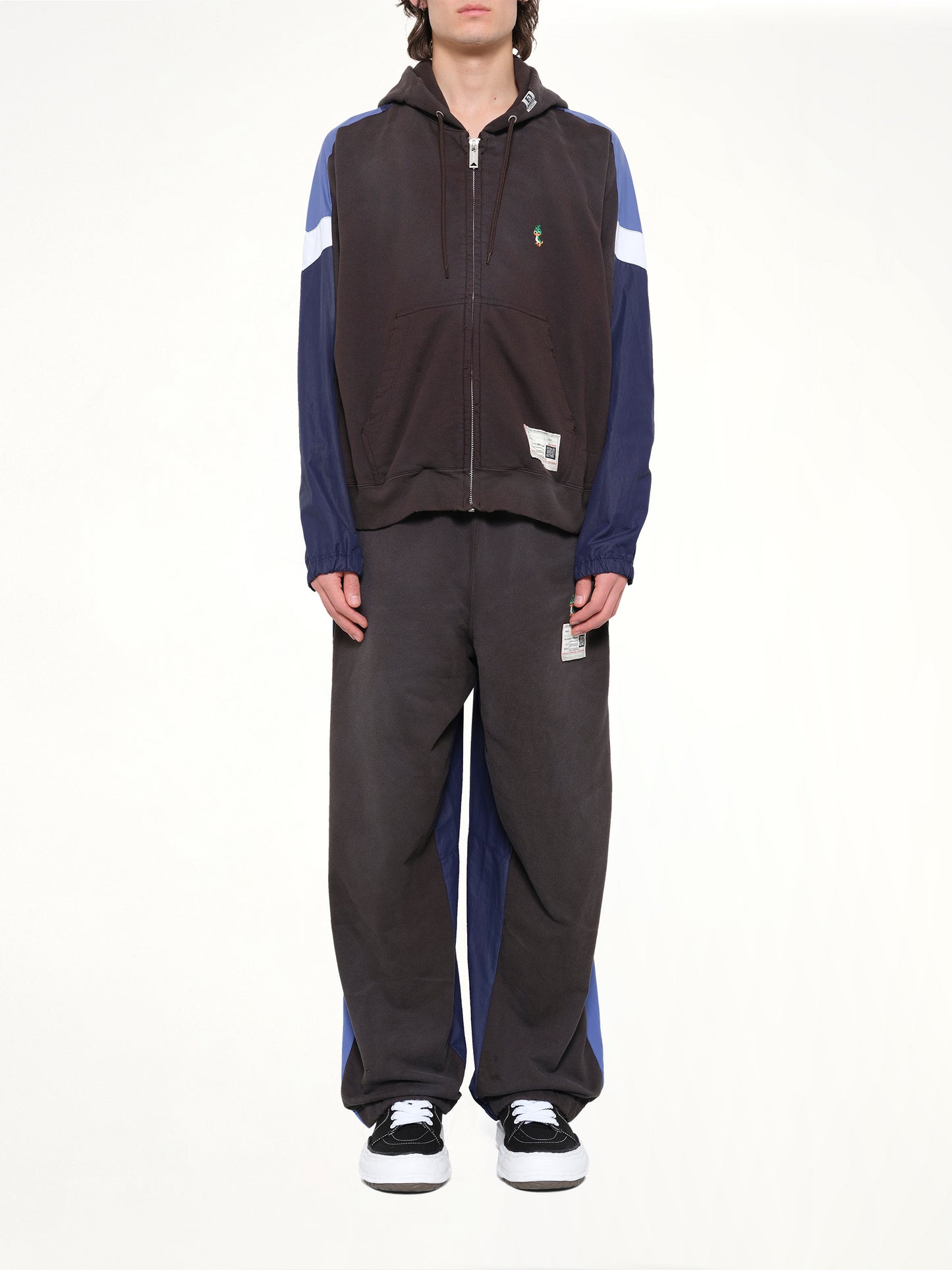 Track Jacket Combined Parka in Black