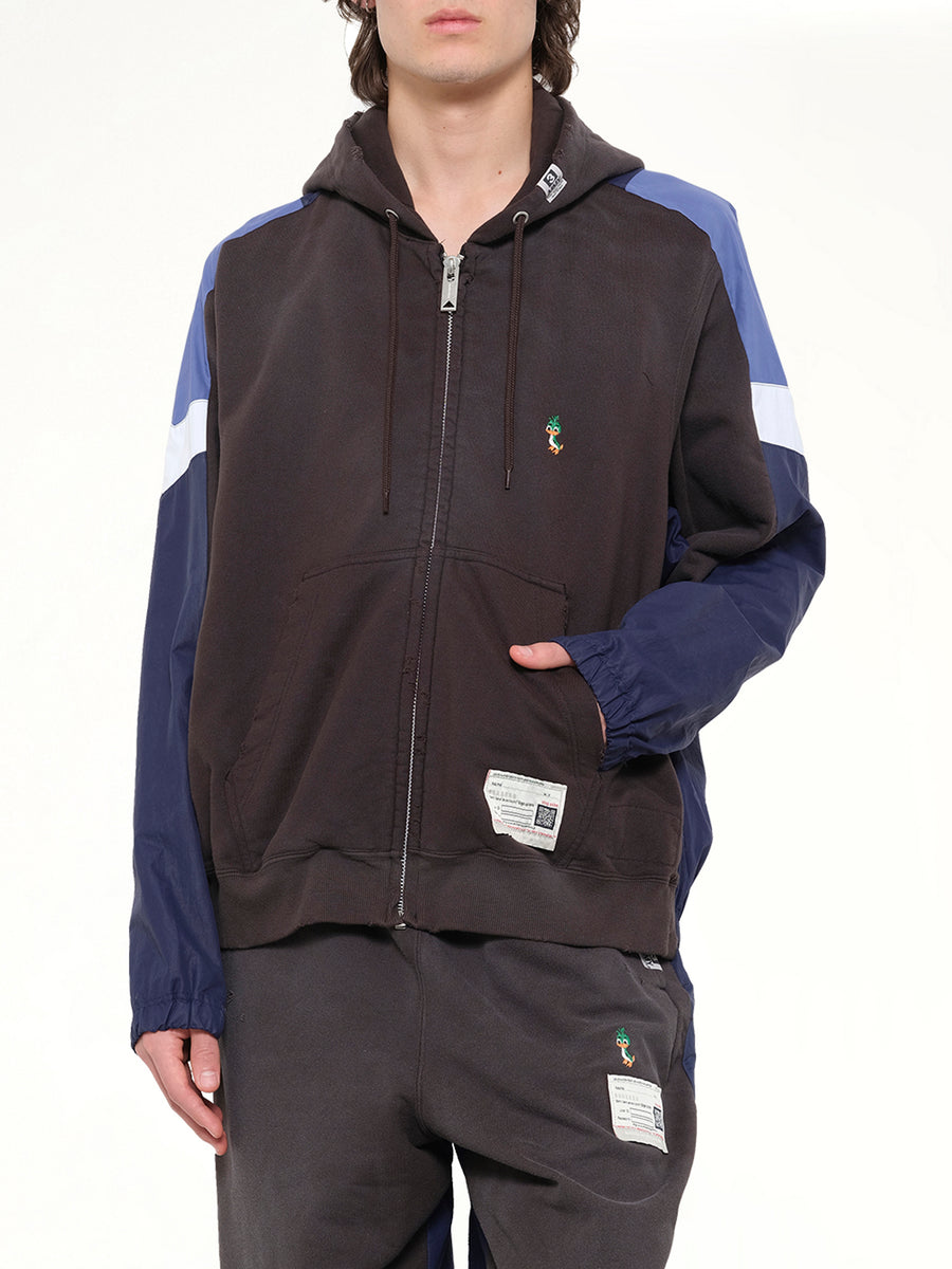 Track Jacket Combined Parka in Black