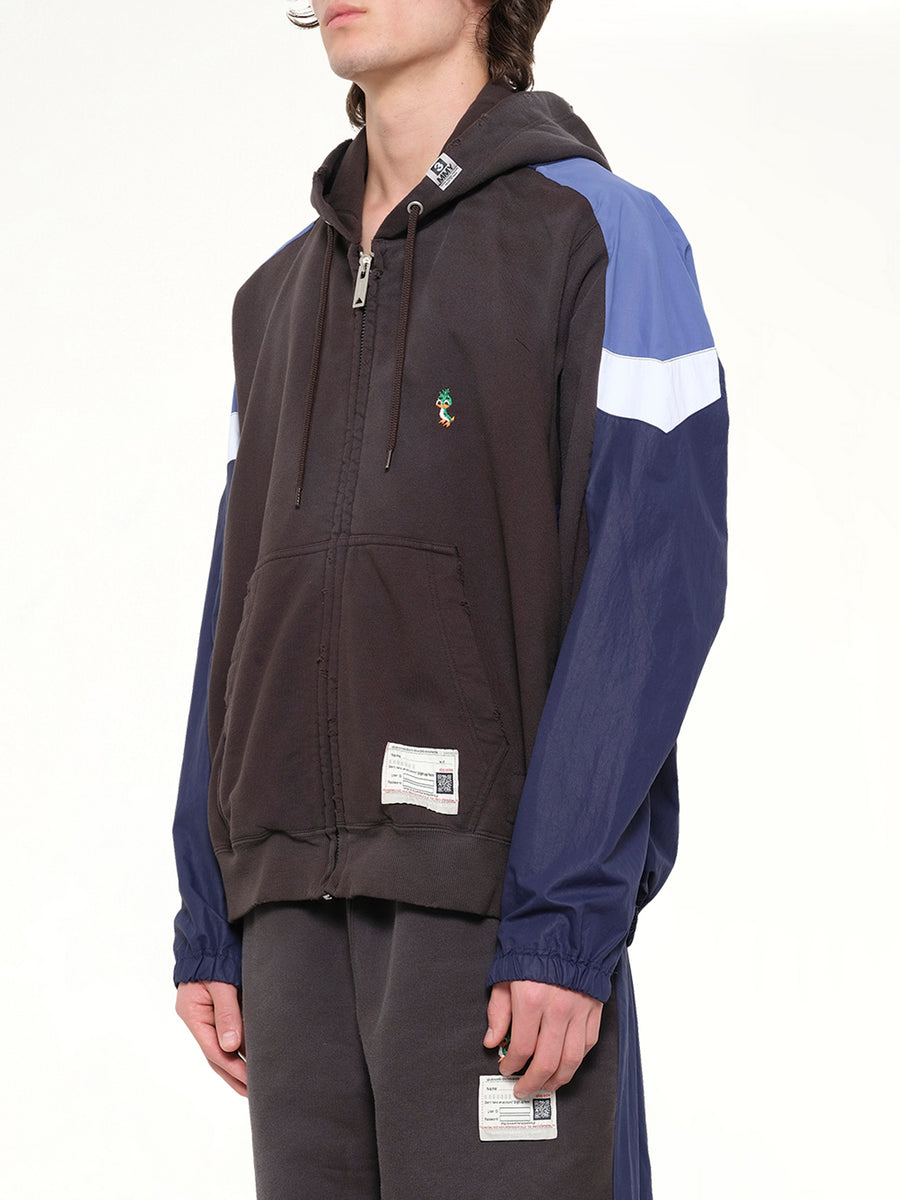 Track Jacket Combined Parka in Black