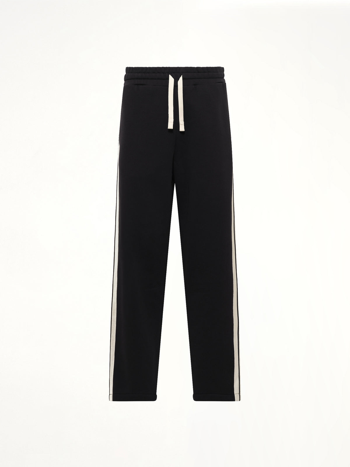 Back Curved Logo Sweatpants in Black/Off White