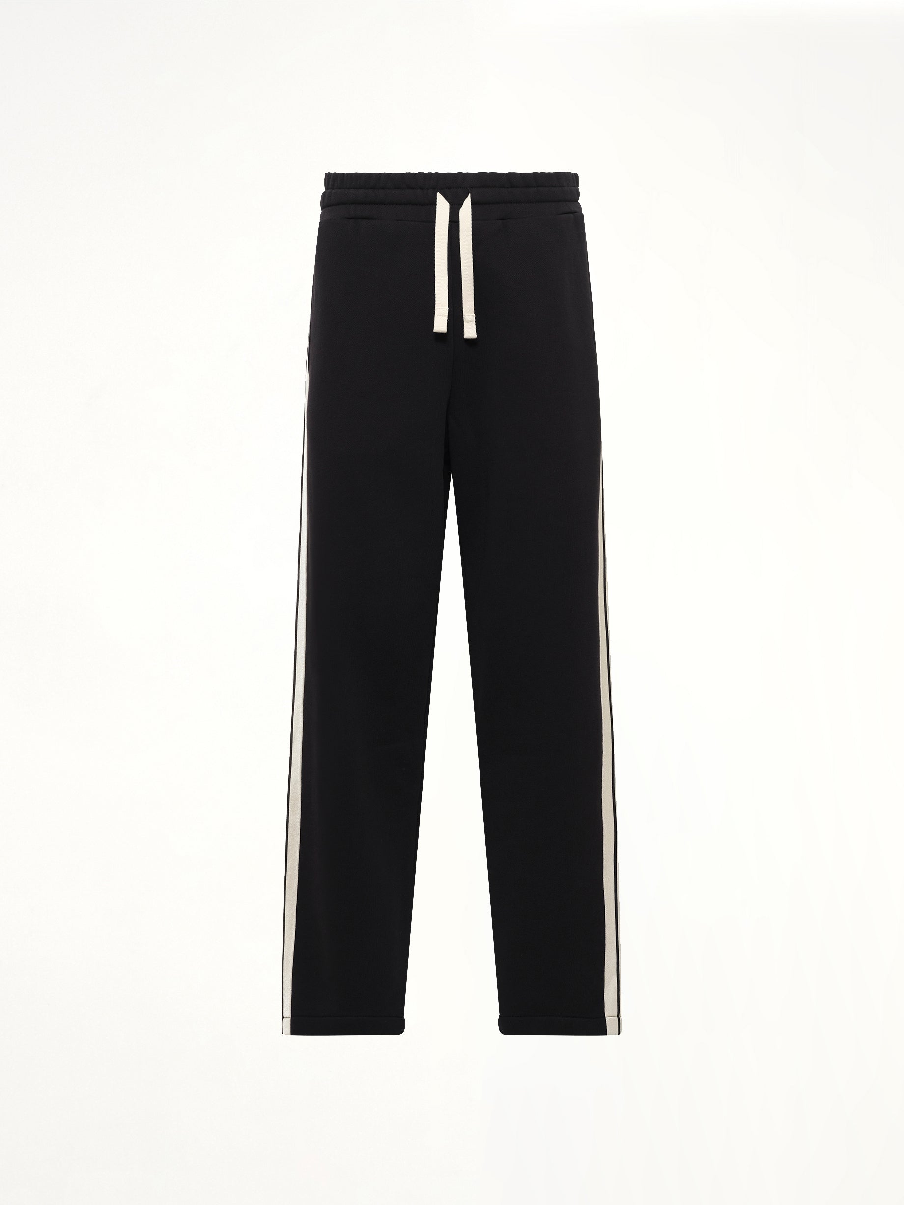 Back Curved Logo Sweatpants in Black/Off White