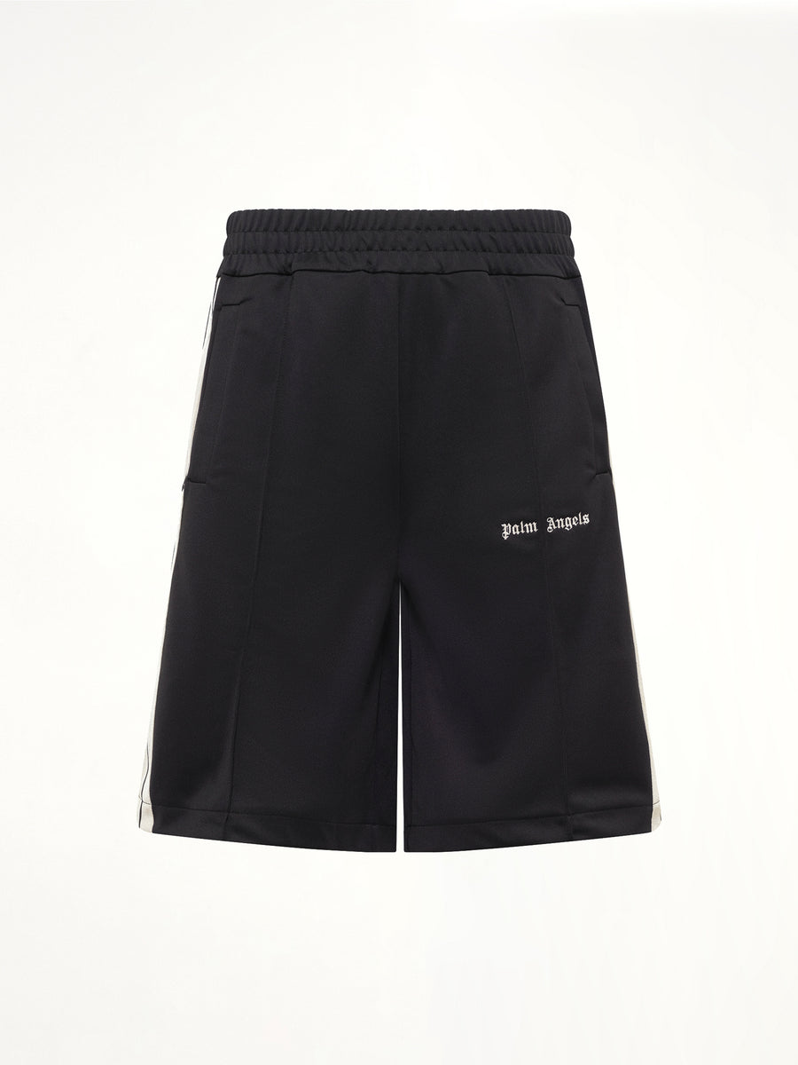Classic Logo Track Shorts in Black/Off White