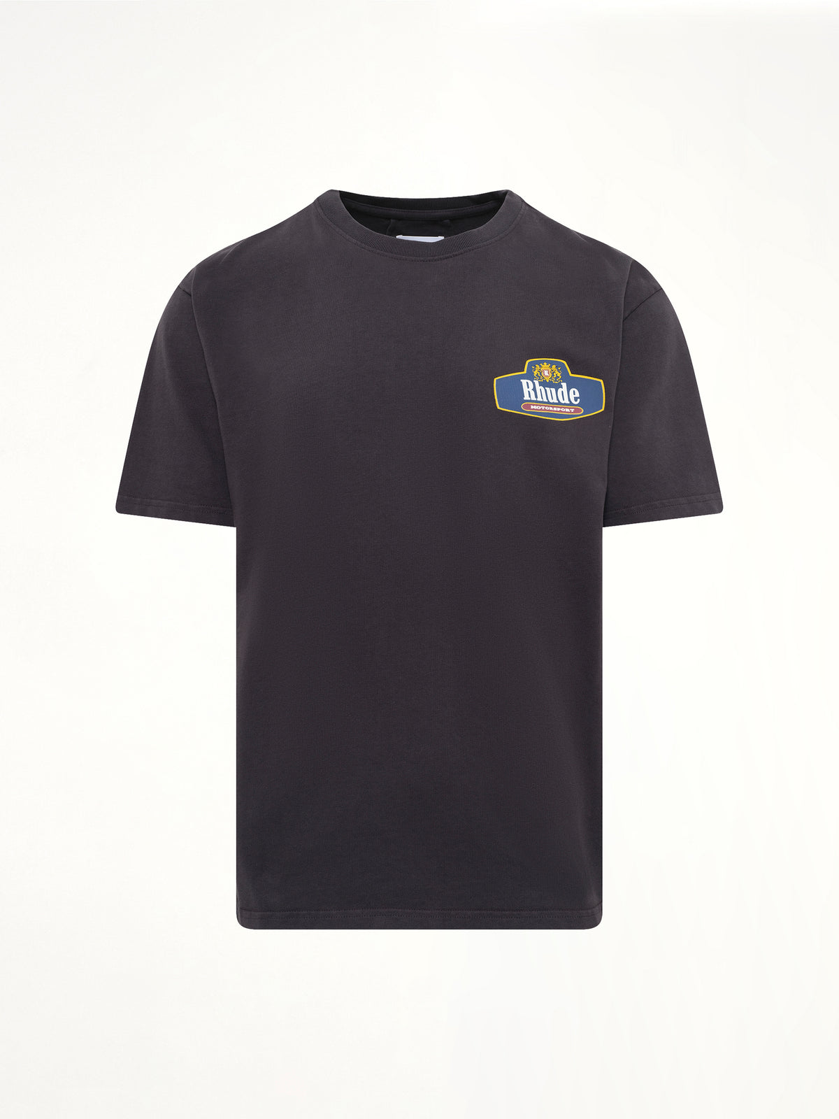 ヴィンテージブラックのRhude Racing Crest Tシャツ
