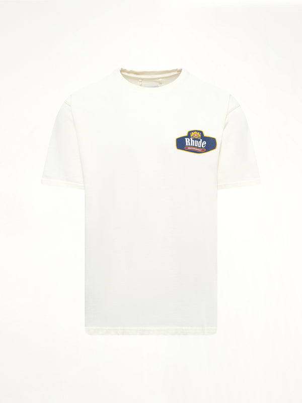 Rhude Racing Crest 复古白 T 恤
