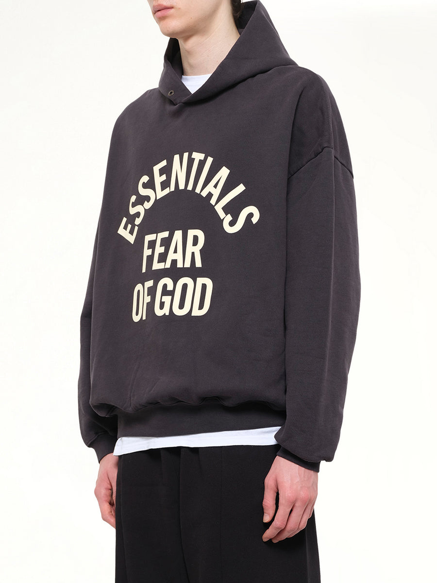 Campus 90's Hoodie in Faded Black