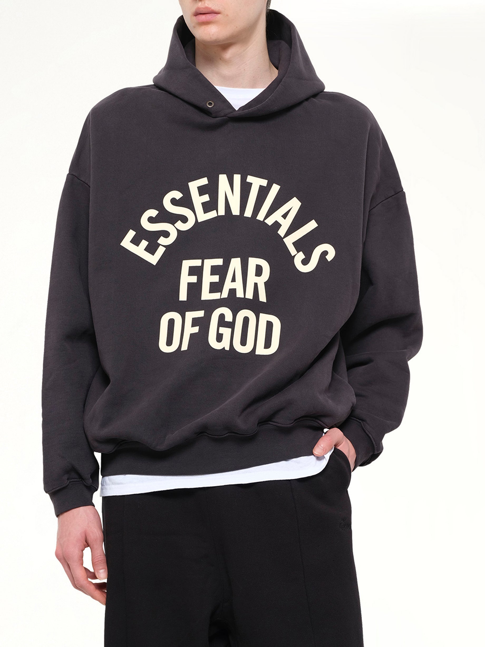 Campus 90's Hoodie in Faded Black