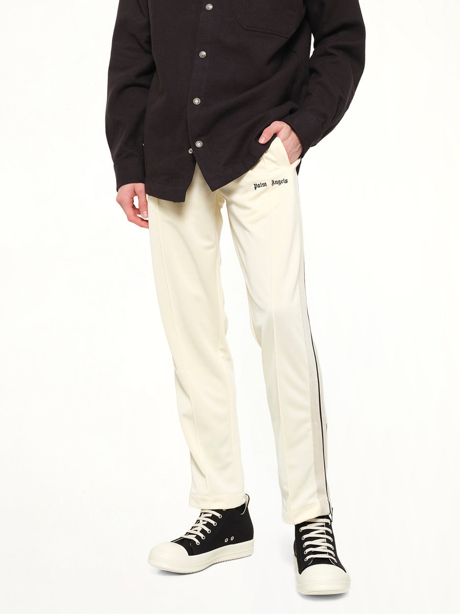 Classic Logo Track Pants in Ivory/Black