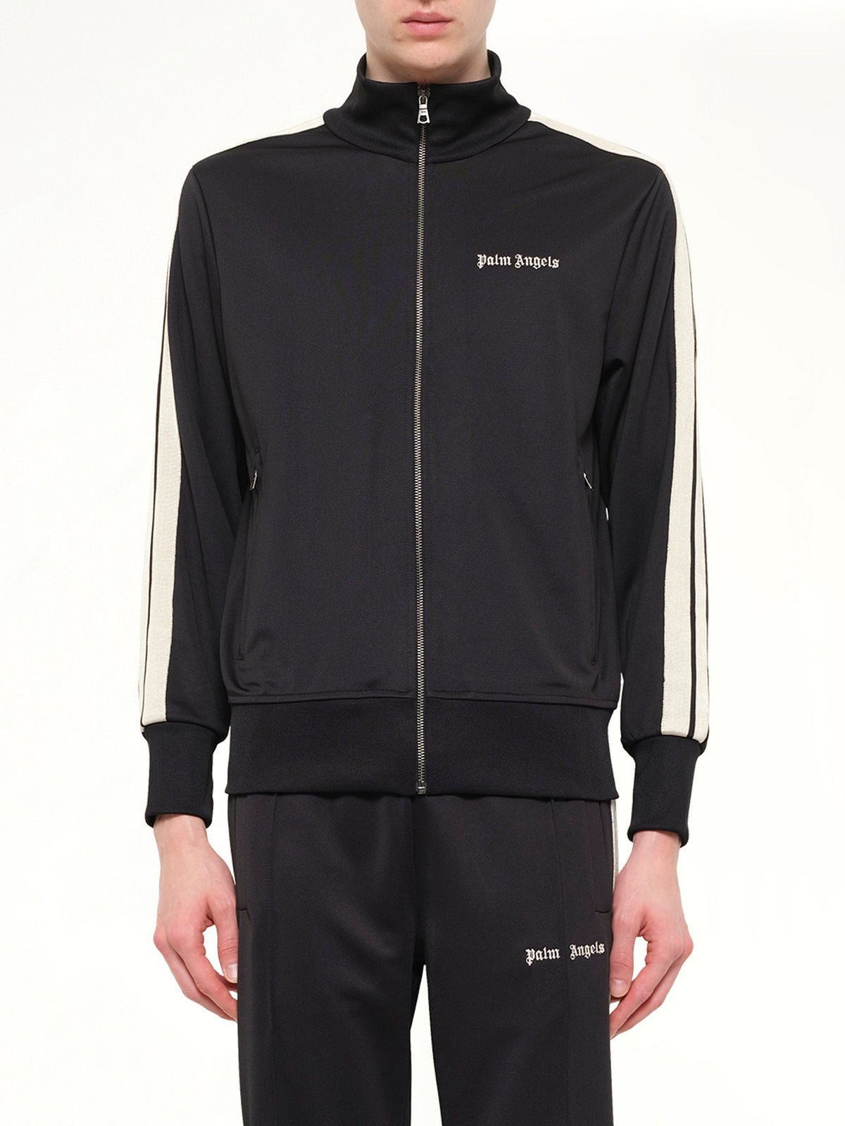 Classic Logo Track Top in Black/Off White