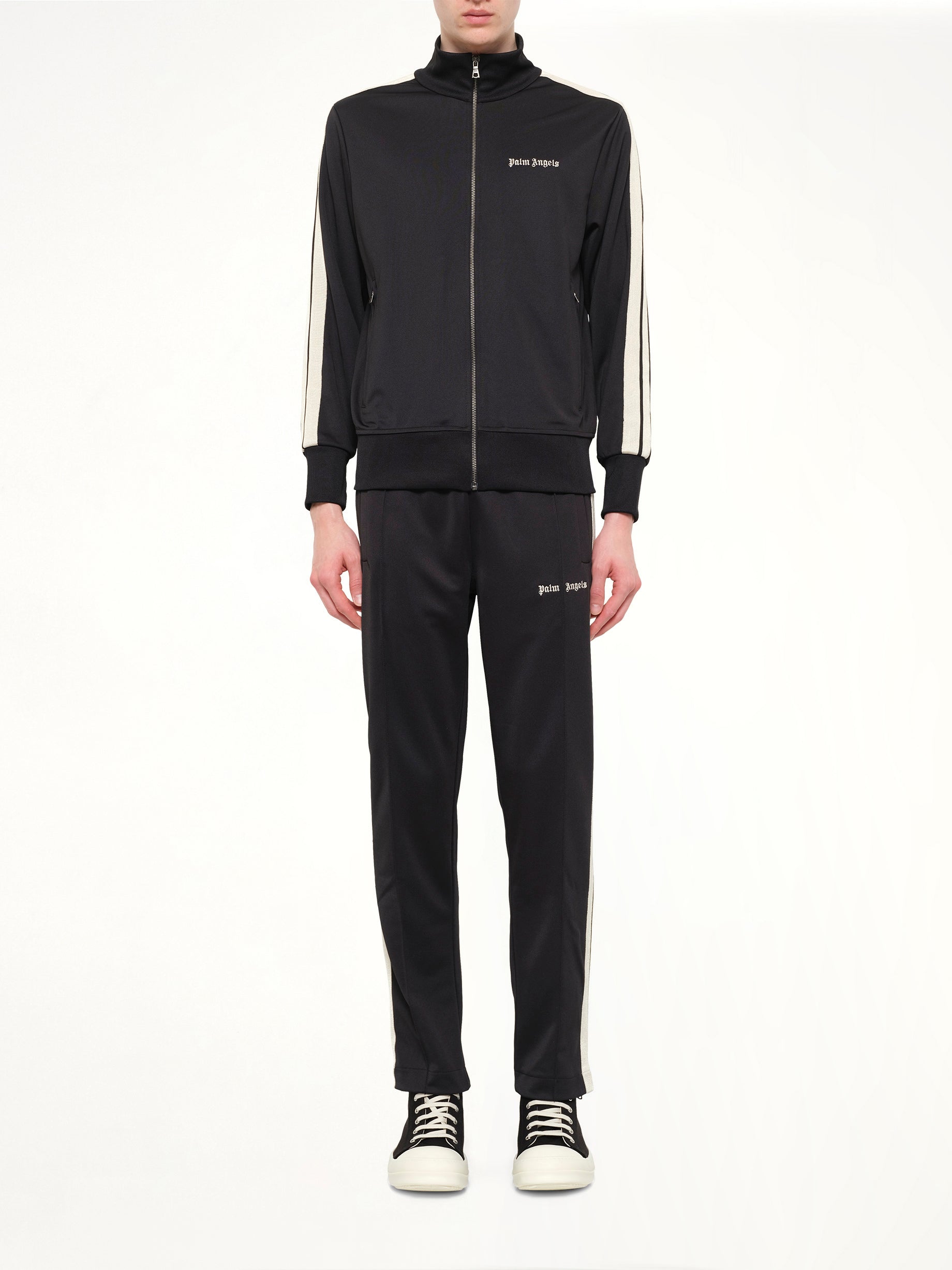 Classic Logo Track Top in Black/Off White