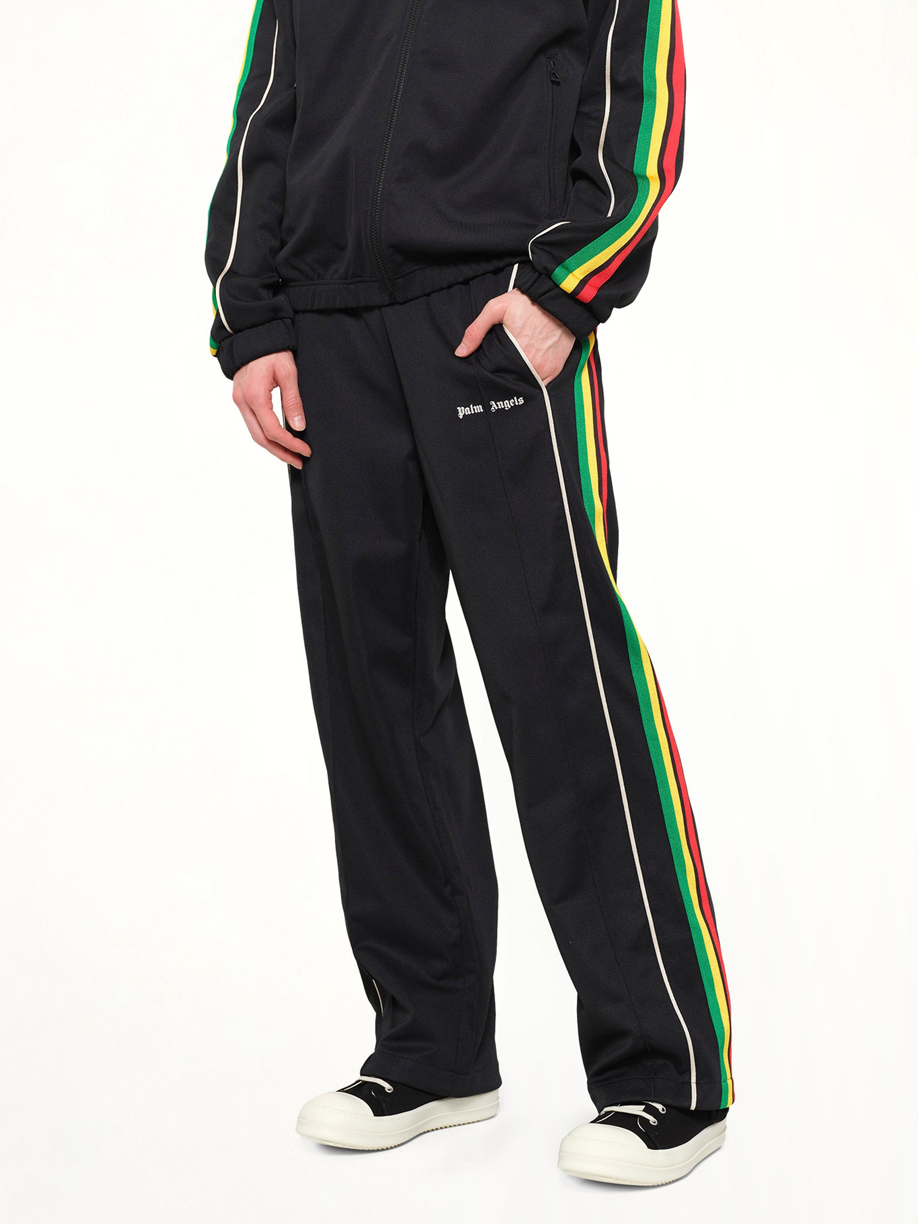 J Classic Logo Vint Track Pants in Black/Off White