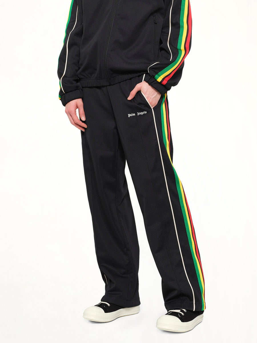 J Classic Logo Vint Track Pants in Black/Off White